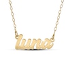 Thumbnail Image 1 of Script Nameplate Necklace 14K Yellow Gold-Plated Sterling Silver 18"