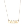 Thumbnail Image 2 of Numeric Date Necklace 14K Yellow Gold-Plated Sterling Silver 18"