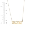 Thumbnail Image 4 of Numeric Date Necklace 14K Yellow Gold-Plated Sterling Silver 18"