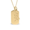 Thumbnail Image 1 of Engravable Dogtag Necklace with 1 Nameplate Charm 14K Yellow Gold-Plated Sterling Silver 18"