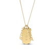 Thumbnail Image 2 of Engravable Dogtag Necklace with 2 Nameplate Charms 14K Yellow Gold-Plated Sterling Silver 18"