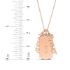 Thumbnail Image 4 of Engravable Dogtag Necklace with 2 Nameplate Charms 14K Rose Gold-Plated Sterling Silver