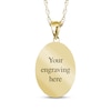 Thumbnail Image 2 of Oval Photo Beaded Frame Necklace 10K Yellow Gold 18"