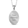 Thumbnail Image 2 of Oval Photo Beaded Frame Necklace 10K White Gold 18"