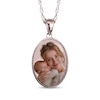 Thumbnail Image 1 of Oval Photo Beaded Frame Necklace 10K Rose Gold 18"