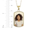 Thumbnail Image 4 of Dog Tag Photo Beaded Frame Necklace 10K Yellow Gold 18"