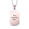 Thumbnail Image 2 of Dog Tag Photo Beaded Frame Necklace 10K Rose Gold 18"