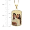 Thumbnail Image 4 of Extra Large Dog Tag Photo Beaded Frame Necklace 10K Yellow Gold 18"