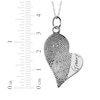 Thumbnail Image 4 of Your Own Fingerprint & Handwriting Heart Necklace 10K White Gold 18"