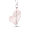 Thumbnail Image 2 of Your Own Fingerprint & Handwriting Heart Necklace 10K Rose Gold 18"