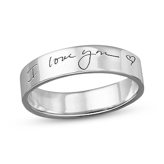 Your Own Handwriting Band Sterling Silver