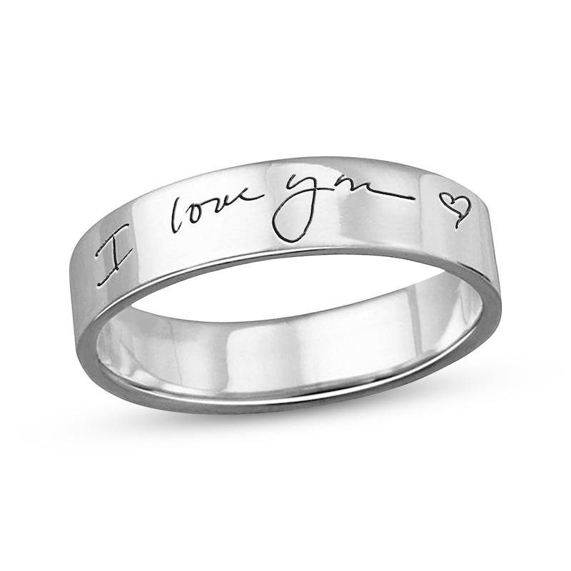 Main Image 1 of Your Own Handwriting Band Sterling Silver