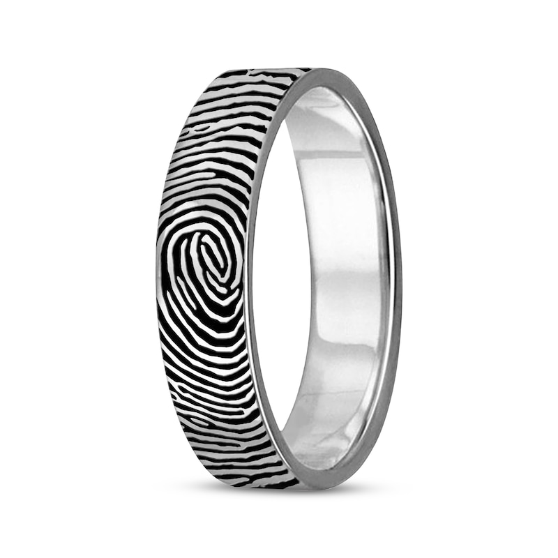 Main Image 2 of Your Own Fingerprint Band Sterling Silver