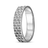 Thumbnail Image 2 of Engravable Honeycomb Band Sterling Silver