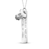 Thumbnail Image 1 of Onesie & Tag Birth Stats Necklace Sterling Silver 18"