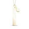 Thumbnail Image 2 of Onesie & Tag Birth Stats Necklace 10K Yellow Gold 18"