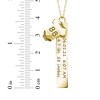 Thumbnail Image 4 of Onesie & Tag Birth Stats Necklace 10K Yellow Gold 18"