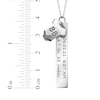 Thumbnail Image 4 of Onesie & Tag Birth Stats Necklace 10K White Gold 18"