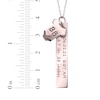 Thumbnail Image 4 of Onesie & Tag Birth Stats Necklace 10K Rose Gold 18"