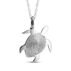 Thumbnail Image 1 of Your Own Fingerprint Turtle Necklace Sterling Silver 18"