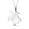 Thumbnail Image 2 of Your Own Fingerprint Turtle Necklace Sterling Silver 18"