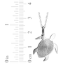 Thumbnail Image 4 of Your Own Fingerprint Turtle Necklace Sterling Silver 18"