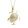 Thumbnail Image 1 of Your Own Fingerprint Turtle Necklace 10K Yellow Gold 18"
