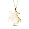 Thumbnail Image 2 of Your Own Fingerprint Turtle Necklace 10K Yellow Gold 18"