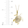 Thumbnail Image 4 of Your Own Fingerprint Turtle Necklace 10K Yellow Gold 18"