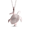Thumbnail Image 1 of Your Own Fingerprint Turtle Necklace 10K Rose Gold 18"