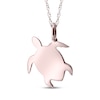 Thumbnail Image 2 of Your Own Fingerprint Turtle Necklace 10K Rose Gold 18"