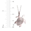 Thumbnail Image 4 of Your Own Fingerprint Turtle Necklace 10K Rose Gold 18"