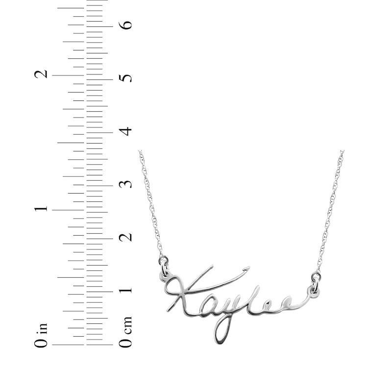 Main Image 3 of Your Own Handwriting Name Necklace Sterling Silver 18"