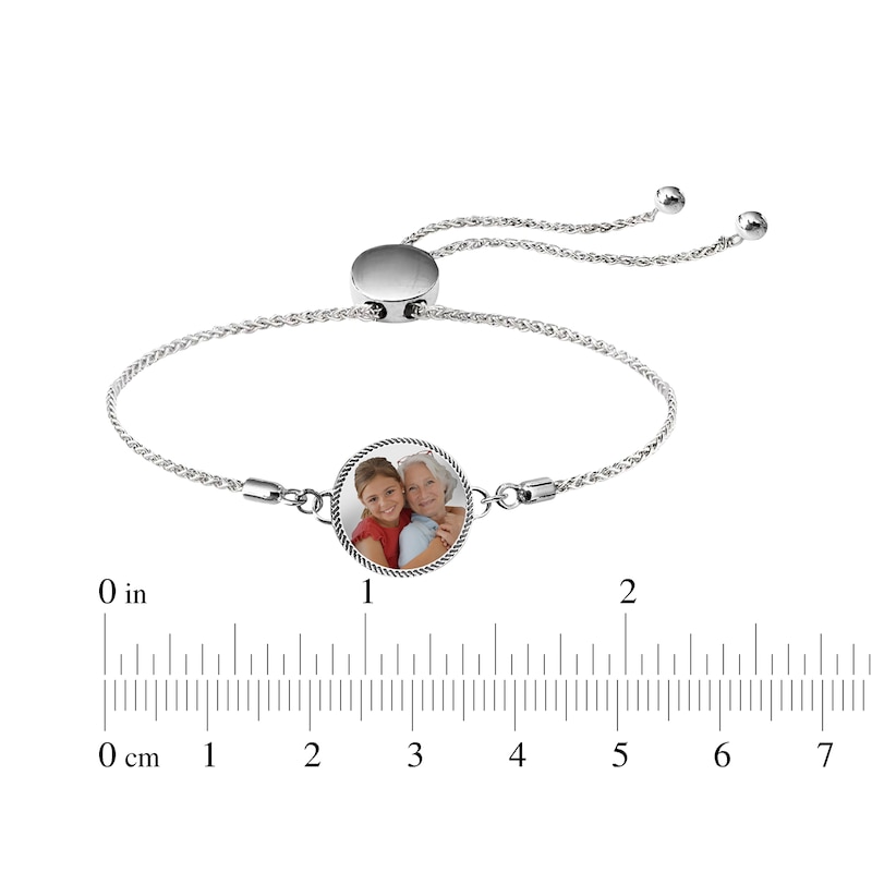 Main Image 3 of Photo Rope-Edge Bolo Bracelet Sterling Silver 9.5"