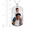 Thumbnail Image 4 of Men's Extra Large Photo Dog Tag Necklace 10K White Gold 22"