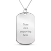 Thumbnail Image 2 of Men's Embossed Initials Dog Tag Necklace Sterling Silver 22"