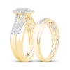 Thumbnail Image 2 of Now + Forever His & Hers Multi-Diamond Three-Piece Bridal Set 5/8 ct tw 10K Yellow Gold