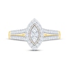 Thumbnail Image 6 of Now + Forever Multi-Diamond Marquise Halo Engagement Ring 3/8 ct tw 10K Yellow Gold