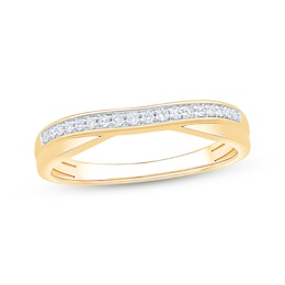 Now + Forever Diamond Wedding Band 1/10 ct tw 10K Yellow Gold