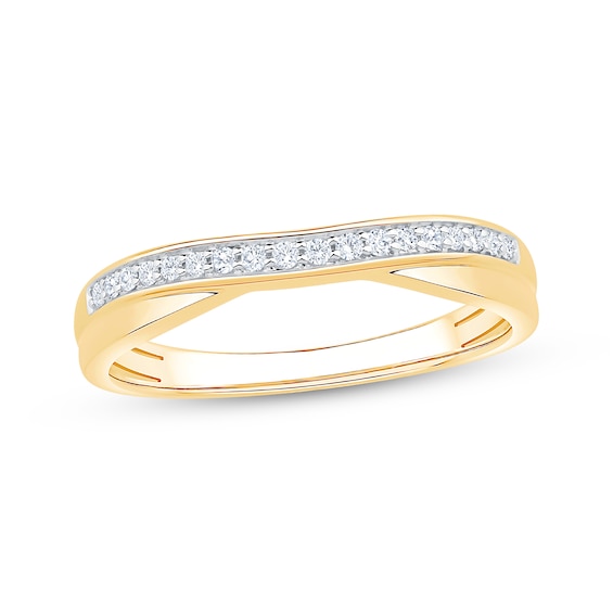 Now + Forever Diamond Wedding Band 1/10 ct tw 10K Yellow Gold
