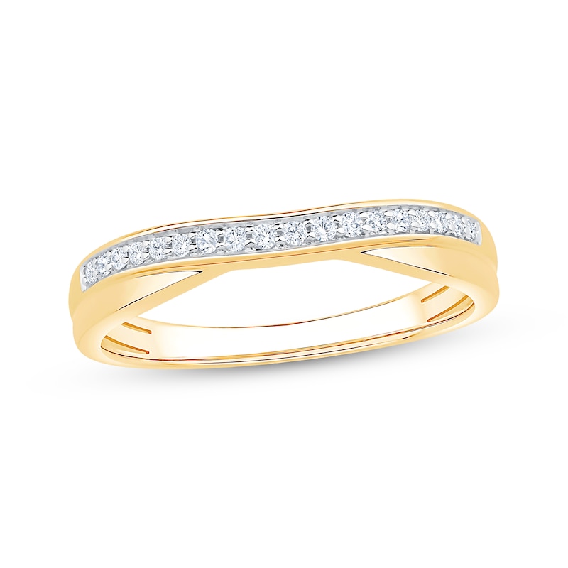 Main Image 1 of Now + Forever Diamond Wedding Band 1/10 ct tw 10K Yellow Gold