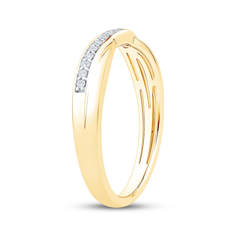 Main Image 2 of Now + Forever Diamond Wedding Band 1/10 ct tw 10K Yellow Gold