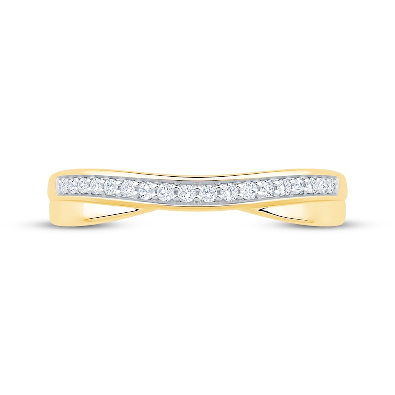 Main Image 3 of Now + Forever Diamond Wedding Band 1/10 ct tw 10K Yellow Gold