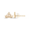Kay Children's Cubic Zirconia Crown Stud Earrings 14K Yellow Gold