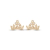 Thumbnail Image 2 of Children's Cubic Zirconia Crown Stud Earrings 14K Yellow Gold