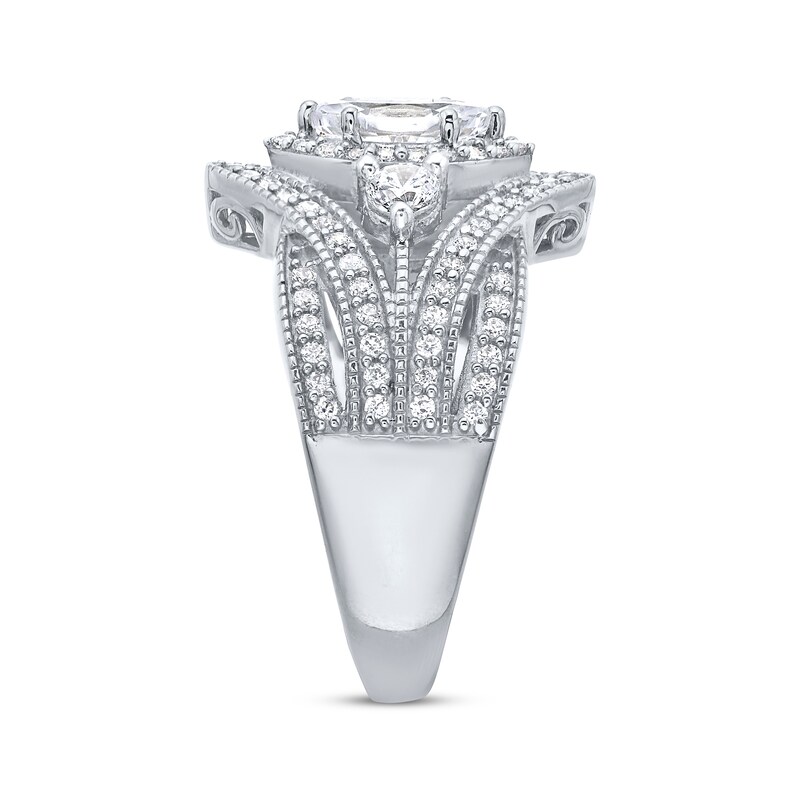 Main Image 2 of Marquise-Cut & Round-Cut Diamond Engagement Ring 1 ct tw 14K White Gold