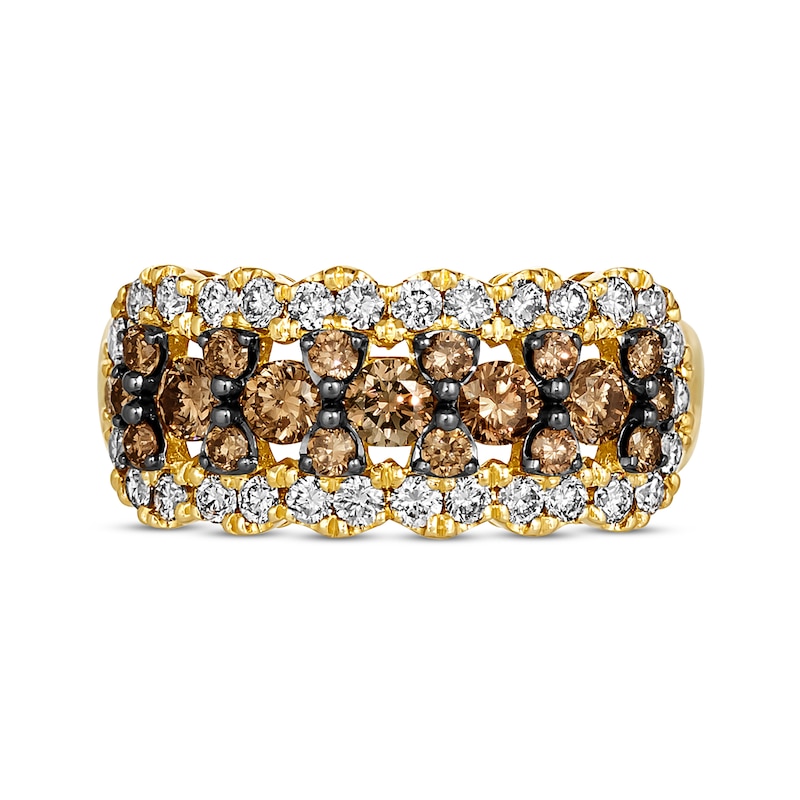 Main Image 4 of Le Vian Chocolate Waterfall Diamond Ring 1-1/5 ct tw 14K Honey Gold