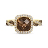 Thumbnail Image 4 of Le Vian Chocolate Twist Quartz Ring 1/3 ct tw Diamonds 14K Honey Gold