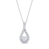 Thumbnail Image 1 of THE LEO Diamond Teardrop Necklace 1/2 ct tw 14K White Gold 19”