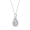 Thumbnail Image 2 of THE LEO Diamond Teardrop Necklace 1/2 ct tw 14K White Gold 19”